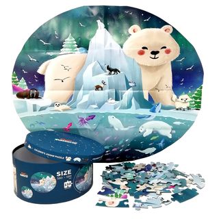 Maletín Circular Animales Polares 150Pz